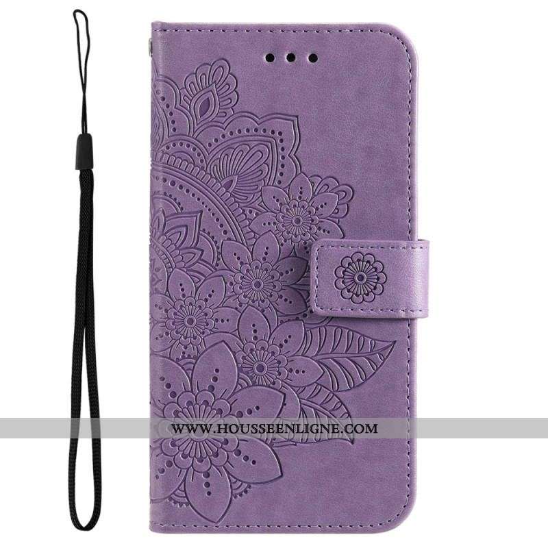 Housse Oppo Reno 8 Pro Florale à Lanière