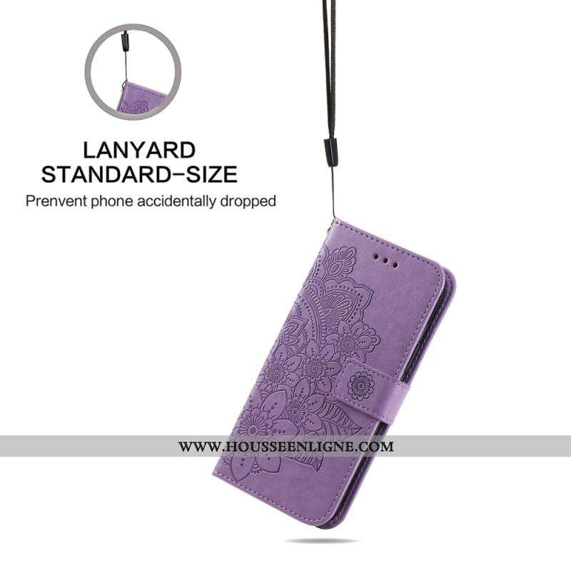 Housse Oppo Reno 8 Pro Florale à Lanière