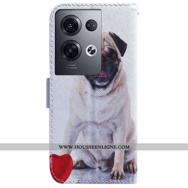 Housse Oppo Reno 8 Pro Joli Carlin à Lanière