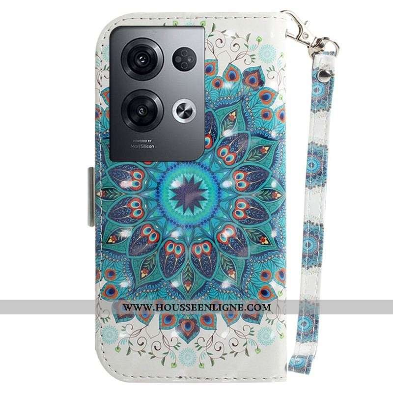 Housse Oppo Reno 8 Pro Mandala à Lanière
