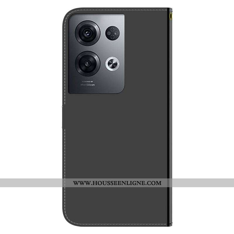 Housse Oppo Reno 8 Pro Miroir et Lanière
