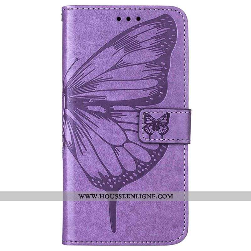 Housse Oppo Reno 8 Pro Papillon Baroque à Lanière