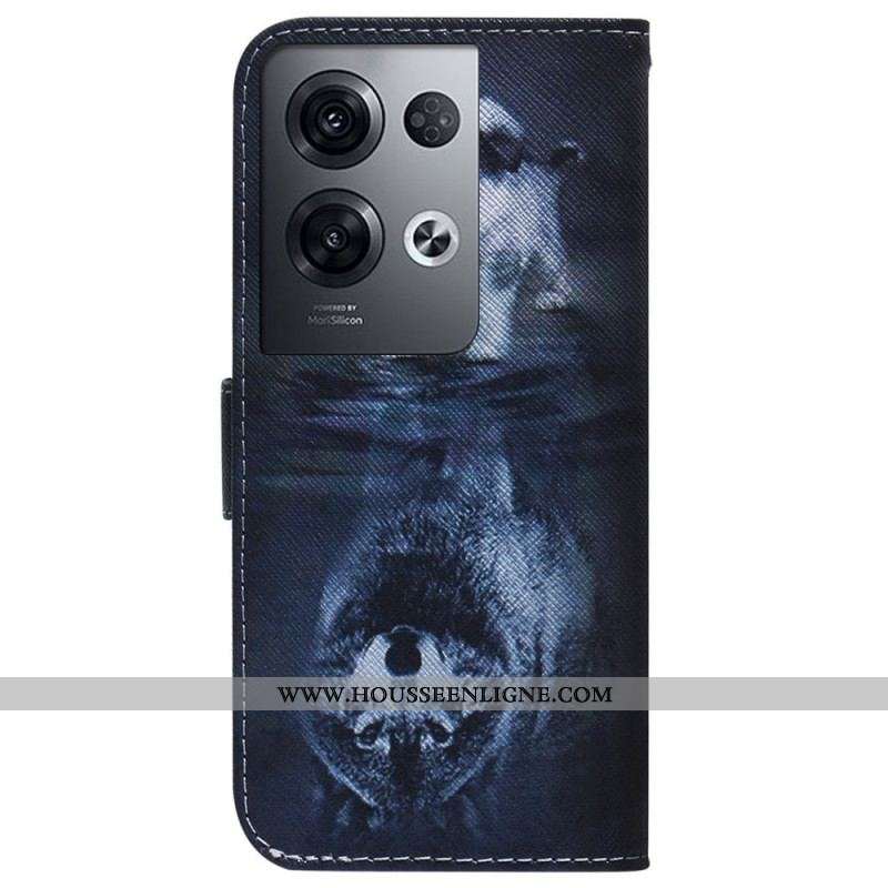 Housse Oppo Reno 8 Pro Rêve de Chiot à lanière