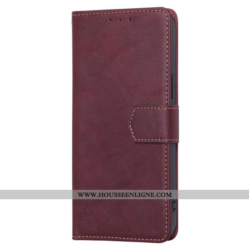 Housse Oppo Reno 8 Pro Simili Cuir Tanné