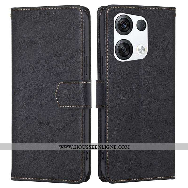 Housse Oppo Reno 8 Pro Simili Cuir Tanné