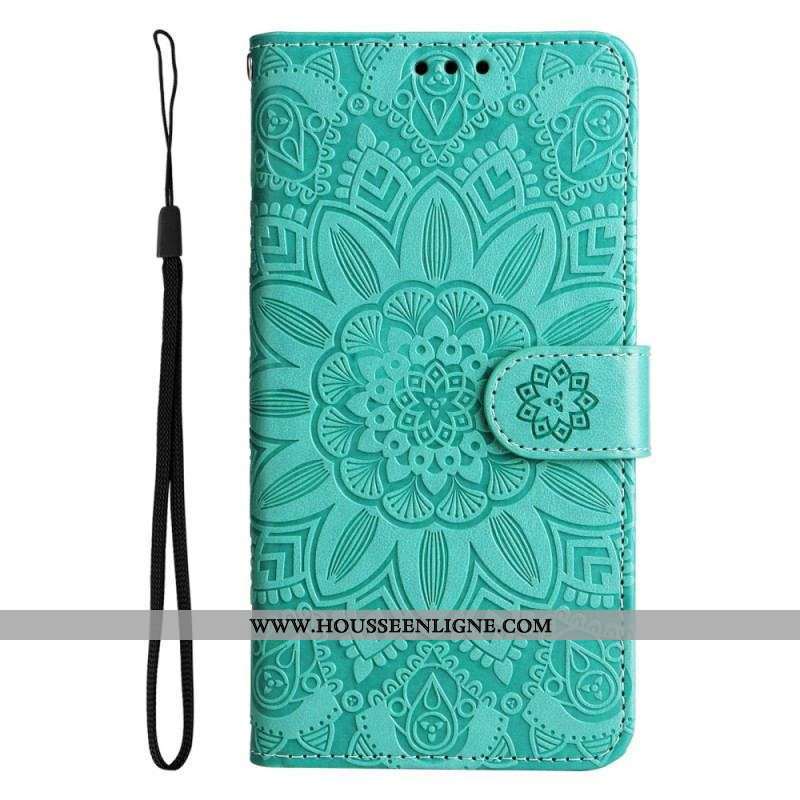 Housse Oppo Reno 8 Pro Tournesol à Lanière