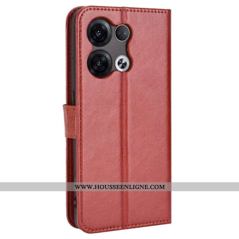 Housse Oppo Reno 8 Simili Cuir Flashy à Lanière
