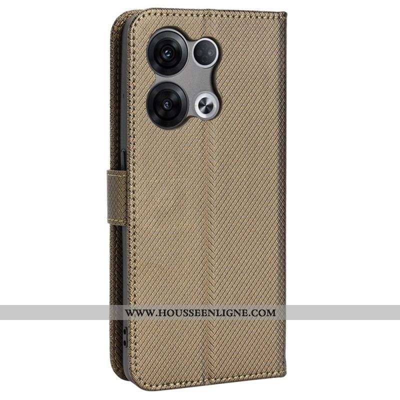 Housse Oppo Reno 8 Simili Cuir Stylé à Lanière
