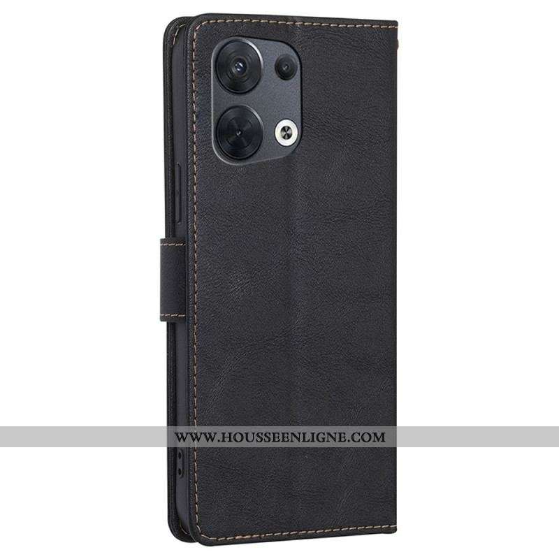 Housse Oppo Reno 8 Simili Cuir Tanné