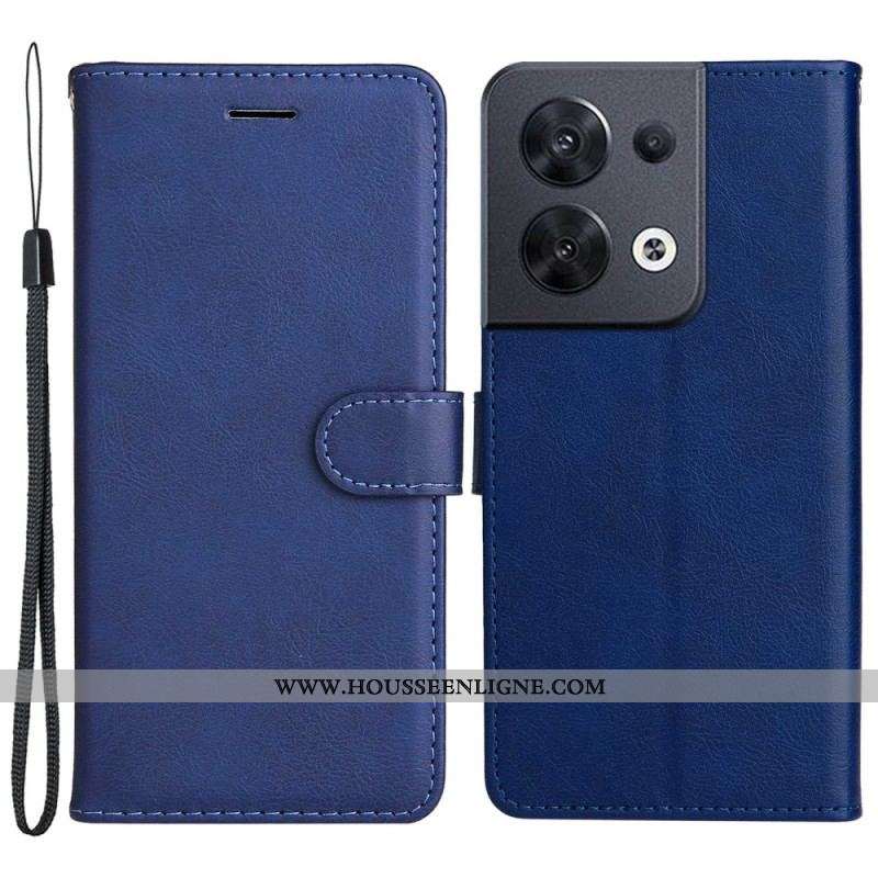 Housse Oppo Reno 8 Unie à Lanière