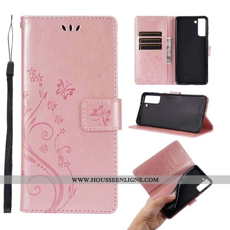 Housse Samsug Galaxy S21 Plus 5G Papillons au Vent