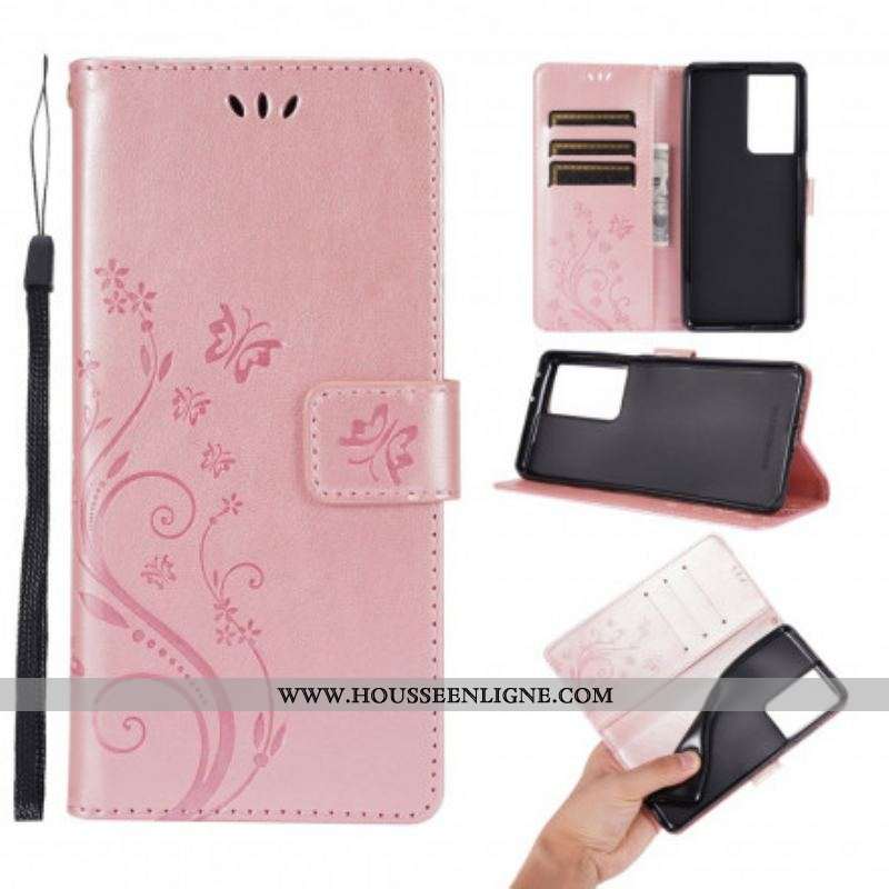 Housse Samsug Galaxy S21 Ultra 5G Papillons au Vent