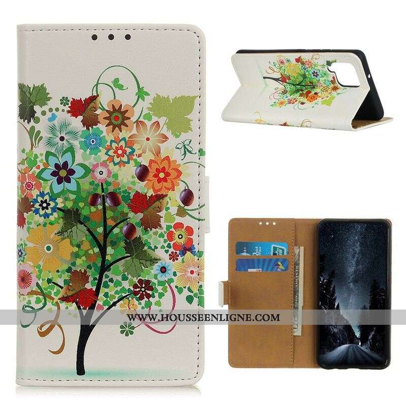 Housse Samsung Galaxy A12 / M12 Arbre Fleuri