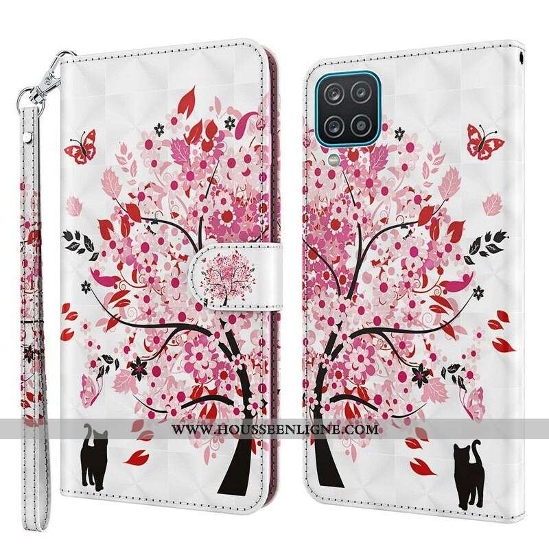 Housse Samsung Galaxy A12 / M12 Arbre Rose