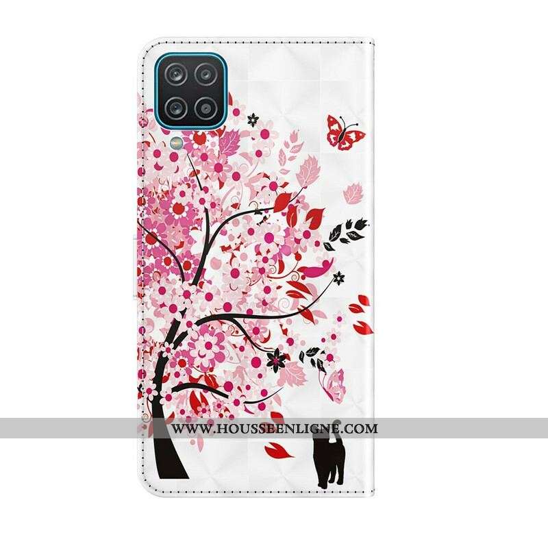 Housse Samsung Galaxy A12 / M12 Arbre Rose
