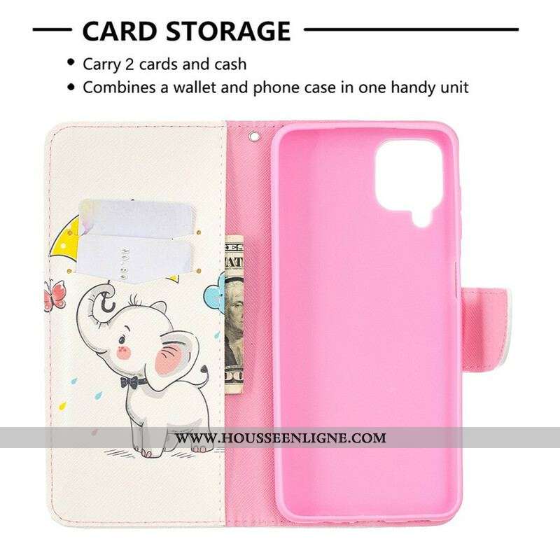 Housse Samsung Galaxy A12 / M12 Bébé Éléphant