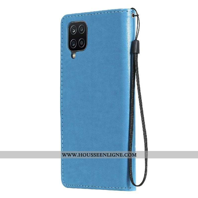 Housse Samsung Galaxy A12 / M12 Chat et Abeille à Lanière