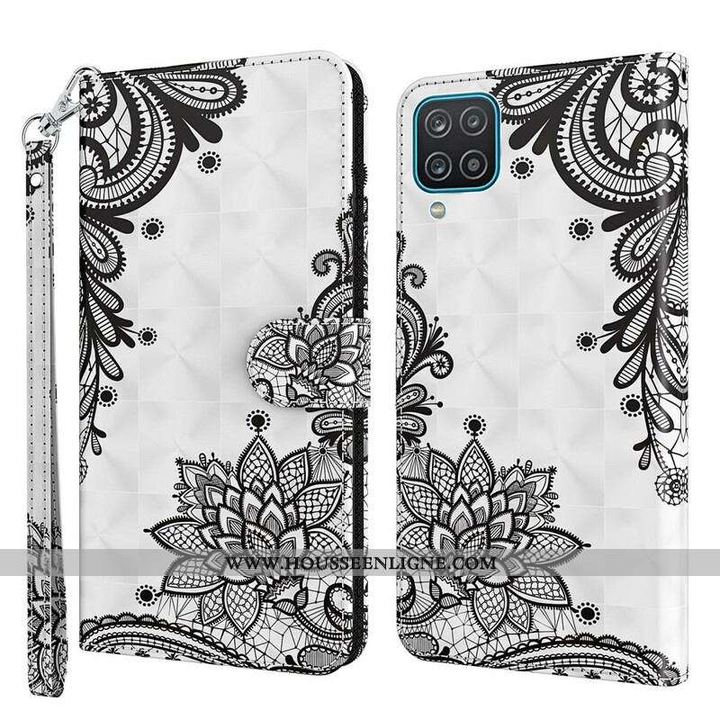 Housse Samsung Galaxy A12 / M12 Chic Dentelle