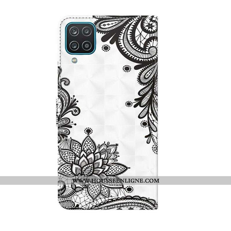 Housse Samsung Galaxy A12 / M12 Chic Dentelle