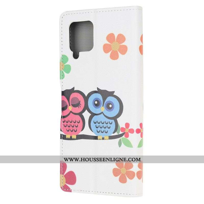 Housse Samsung Galaxy A12 / M12 Couple de Hiboux