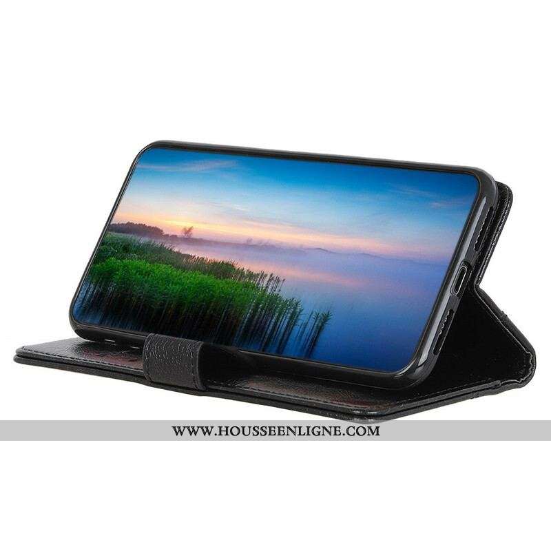 Housse Samsung Galaxy A12 / M12 Effet Cuir Nappa Ancien