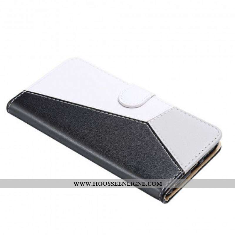 Housse Samsung Galaxy A12 / M12 Effet Cuir Tricolore
