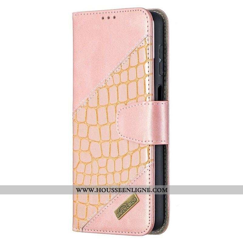 Housse Samsung Galaxy A12 / M12 Effet Peau de Crocodile Classique