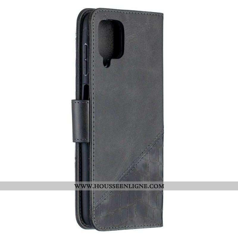Housse Samsung Galaxy A12 / M12 Effet Peau de Crocodile Classique