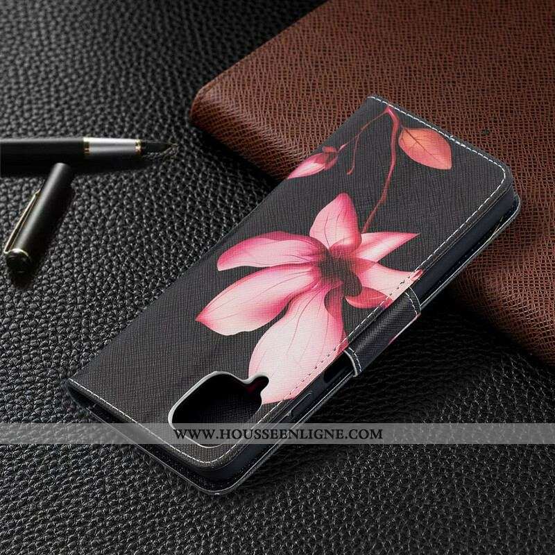 Housse Samsung Galaxy A12 / M12 Fleur Rose