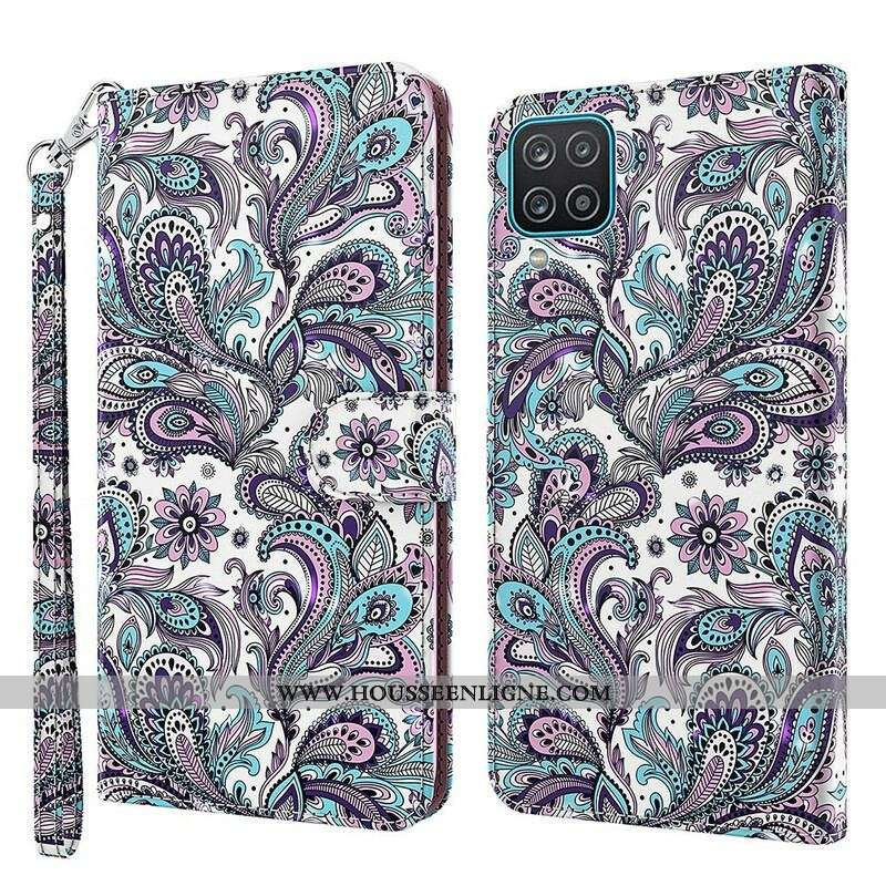 Housse Samsung Galaxy A12 / M12 Fleurs Motifs