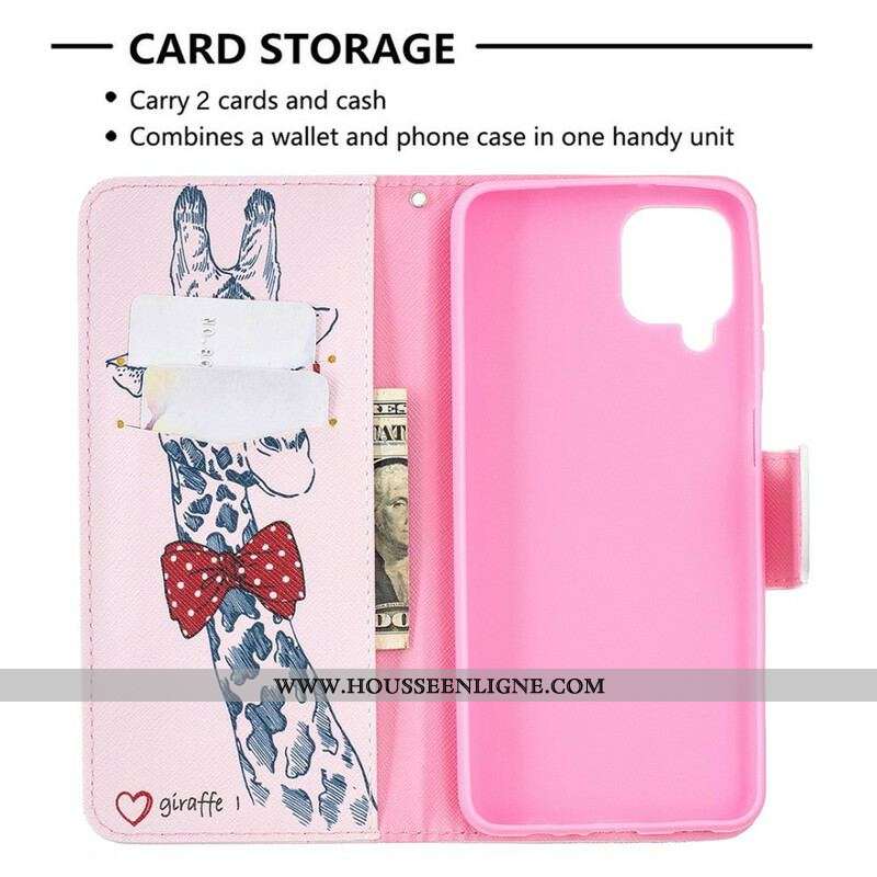 Housse Samsung Galaxy A12 / M12 Girafe Intello