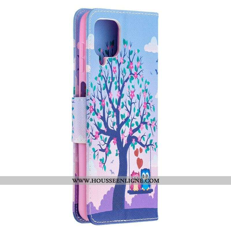 Housse Samsung Galaxy A12 / M12 Hiboux Sur La Balançoire