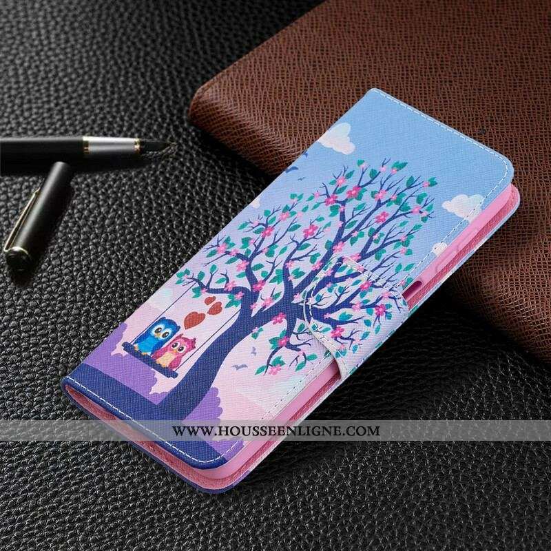 Housse Samsung Galaxy A12 / M12 Hiboux Sur La Balançoire