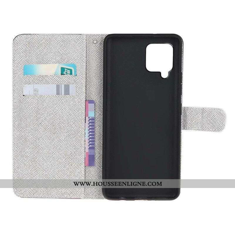 Housse Samsung Galaxy A12 / M12 Libellules à Lanière
