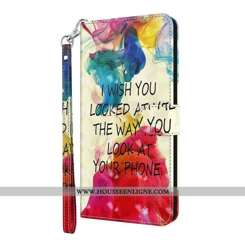 Housse Samsung Galaxy A12 / M12 Light Spot I Wish avec Lanière