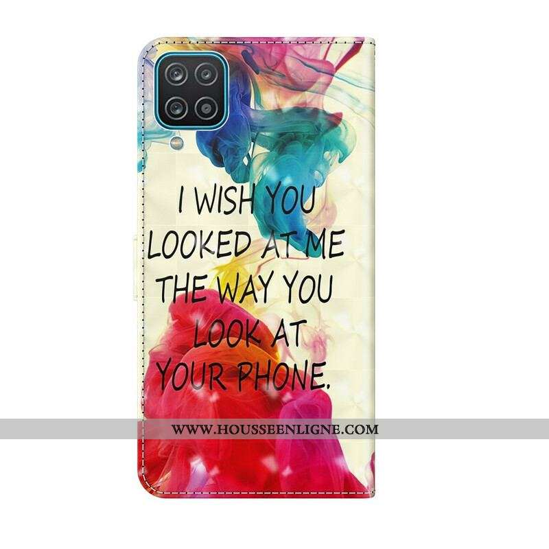 Housse Samsung Galaxy A12 / M12 Light Spot I Wish avec Lanière