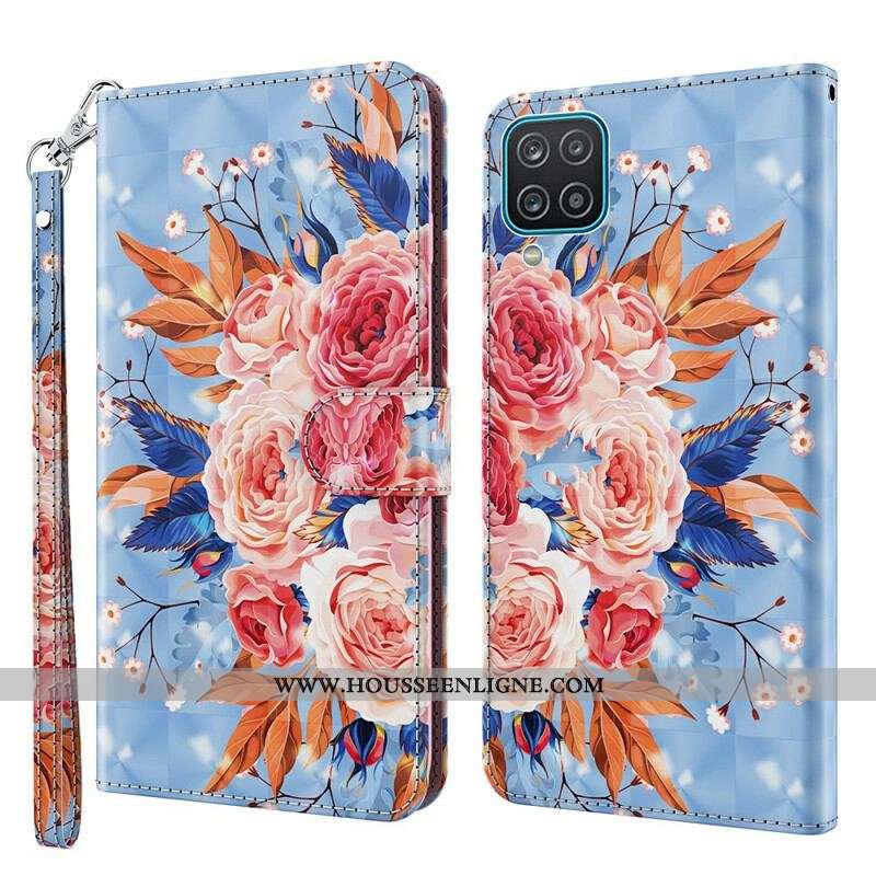 Housse Samsung Galaxy A12 / M12 Light Spot Romantique avec Lanière
