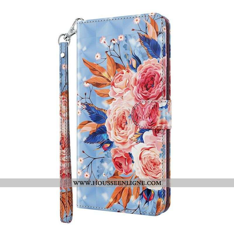 Housse Samsung Galaxy A12 / M12 Light Spot Romantique avec Lanière
