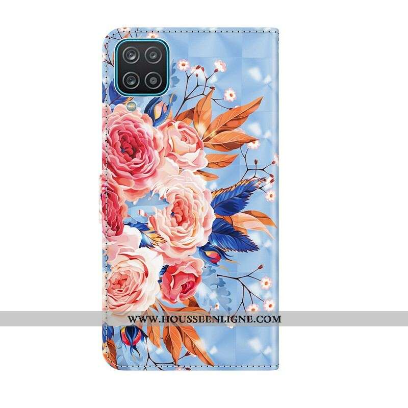 Housse Samsung Galaxy A12 / M12 Light Spot Romantique avec Lanière