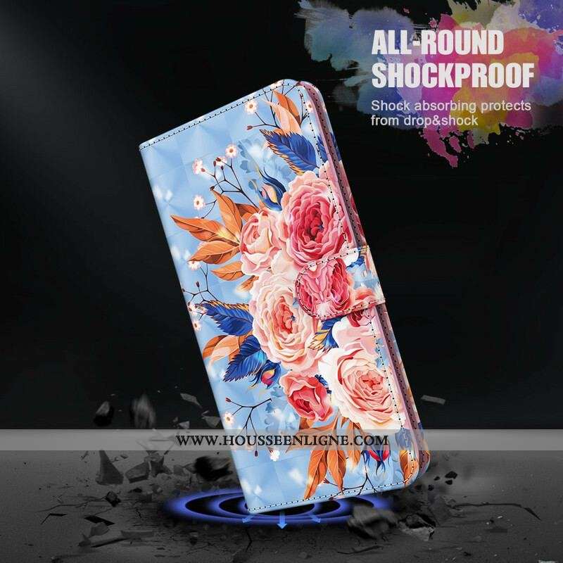 Housse Samsung Galaxy A12 / M12 Light Spot Romantique avec Lanière