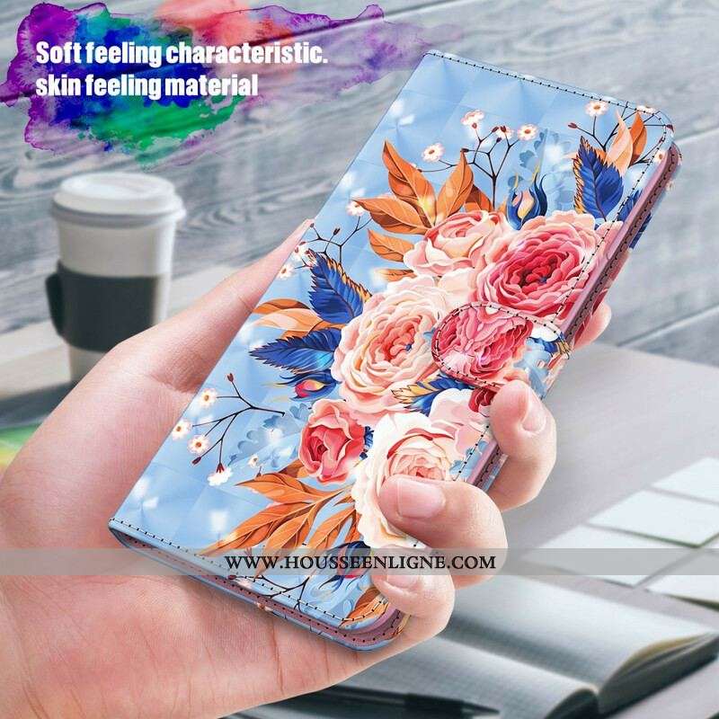 Housse Samsung Galaxy A12 / M12 Light Spot Romantique avec Lanière