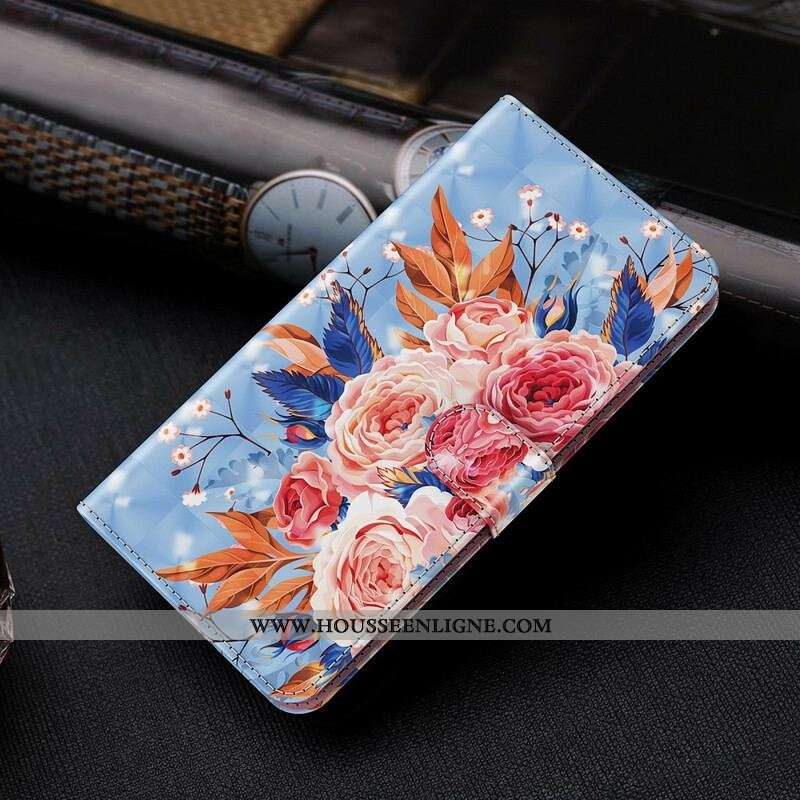 Housse Samsung Galaxy A12 / M12 Light Spot Romantique avec Lanière