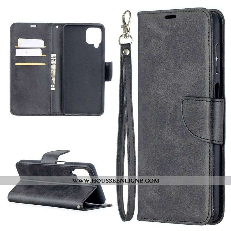 Housse Samsung Galaxy A12 / M12 Lisse Rabat Oblique
