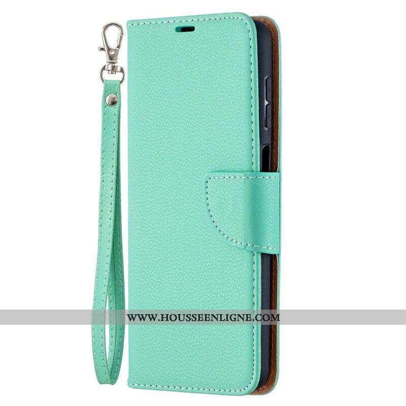 Housse Samsung Galaxy A12 / M12 Litchi Rabat Oblique