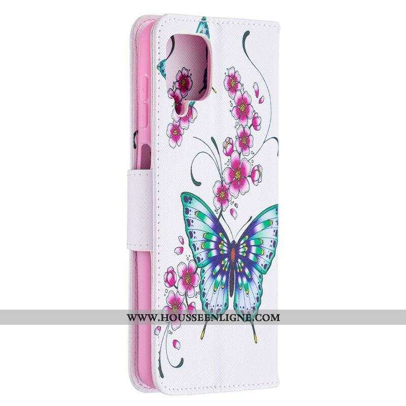 Housse Samsung Galaxy A12 / M12 Papillons Rois