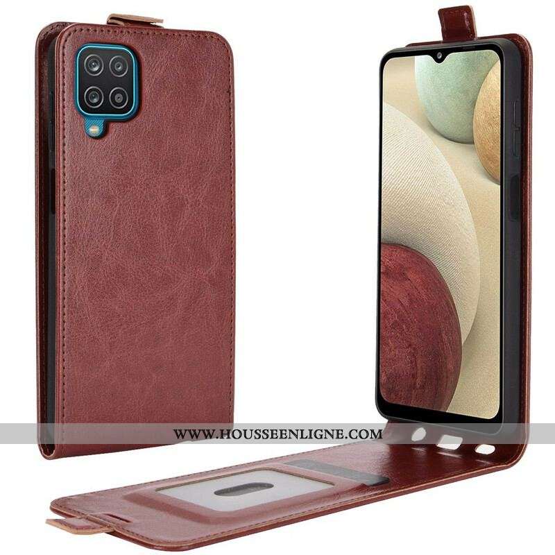 Housse Samsung Galaxy A12 / M12 Rabat Vertical Effet Cuir