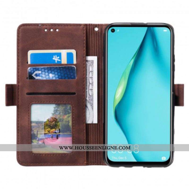 Housse Samsung Galaxy A12 / M12 Simili Cuir Bicolore Contours Renforcés