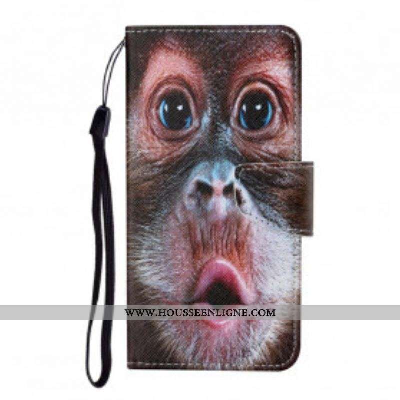 Housse Samsung Galaxy A12 / M12 Singe à Lanière