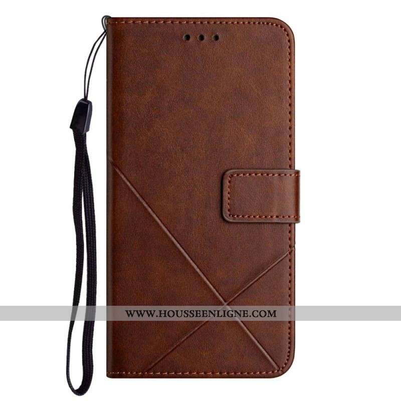 Housse Samsung Galaxy A12 / M12 Style Cuir Géo X Design