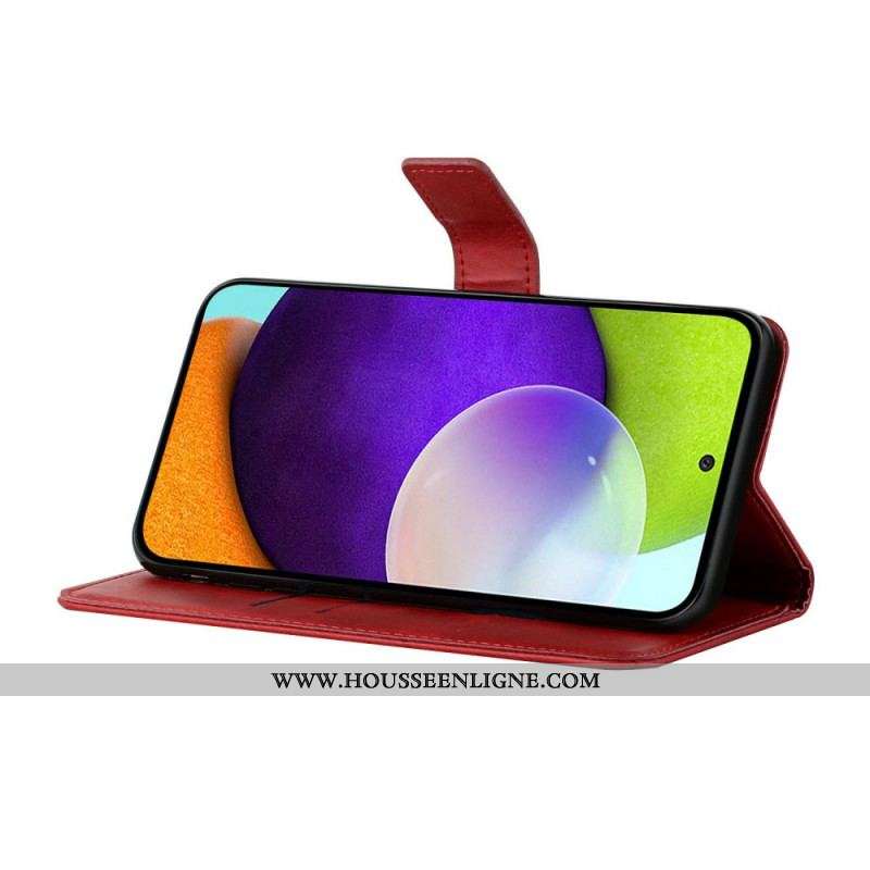 Housse Samsung Galaxy A12 / M12 Style Cuir Géo X Design
